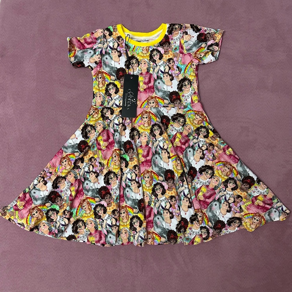 Disney Encanto mirabel Isabella Luisa bamboo custom dress 5/6 NWT